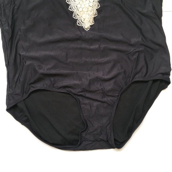 Sea Angel Black One Piece Tie String Swimsuit Size 2X - Picture 3 of 9